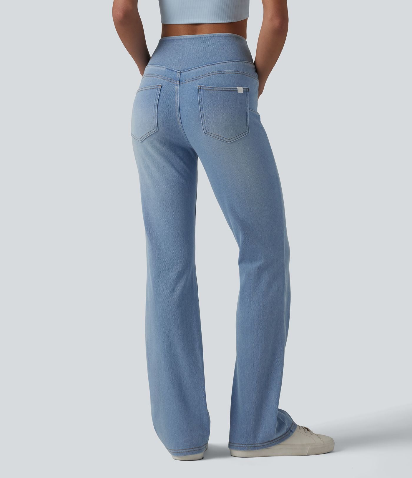 Jean Halara Flex™ taille haute évasé slim décontracté avec poches
