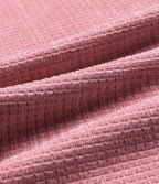 Pantalon chenille gaufré coupe droite taille mi-haute avec poches