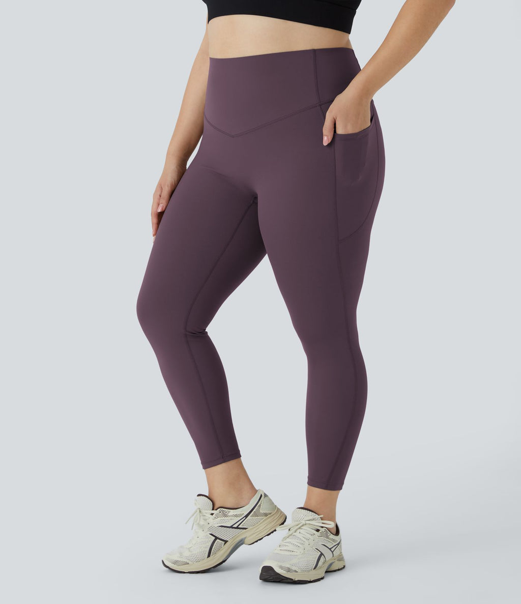 Legging d'entraînement gainant taille haute grande taille avec poches Halara UltraSculpt™