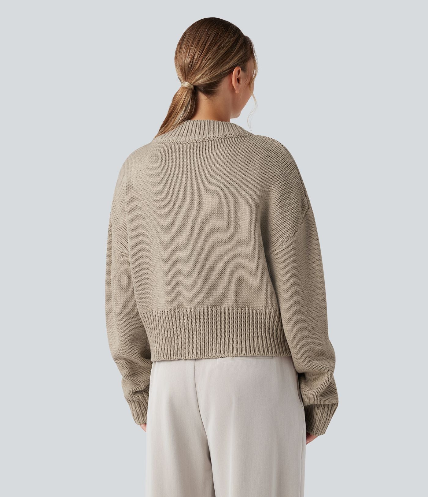 Cardigan bomber zippé à manches longues