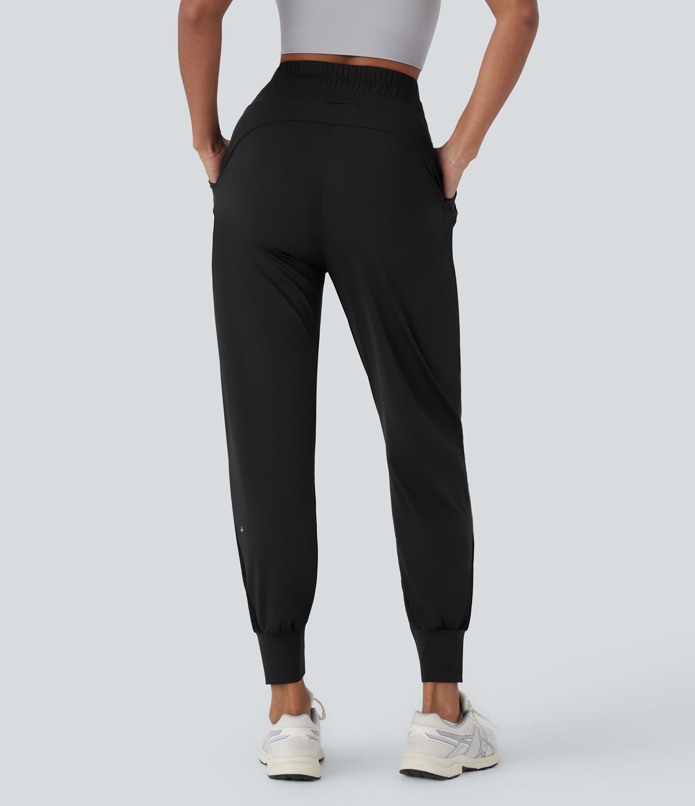 Softlyzero™ QuickDry Jogging de course à pied taille haute avec poches latérales et empiècements en mesh contrastés
