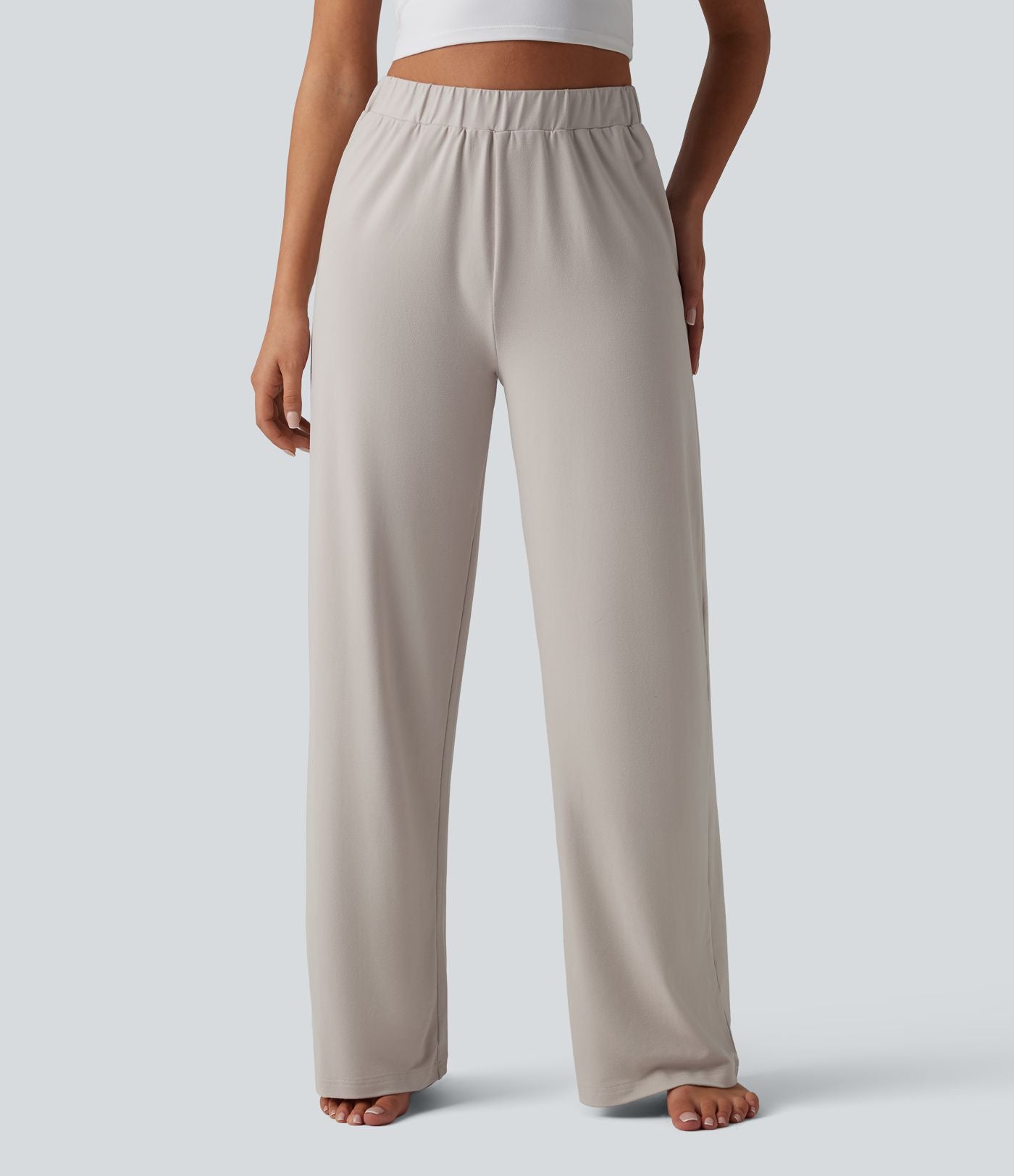 Pantalon de détente ample taille haute