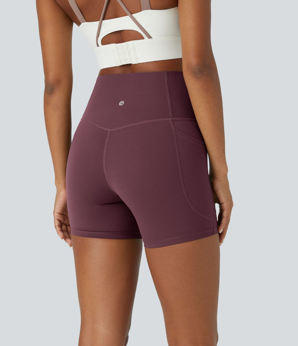 Short cycliste d'entraînement gainant taille haute UltraSculpt™ SoCinched à poches latérales 12,5 cm