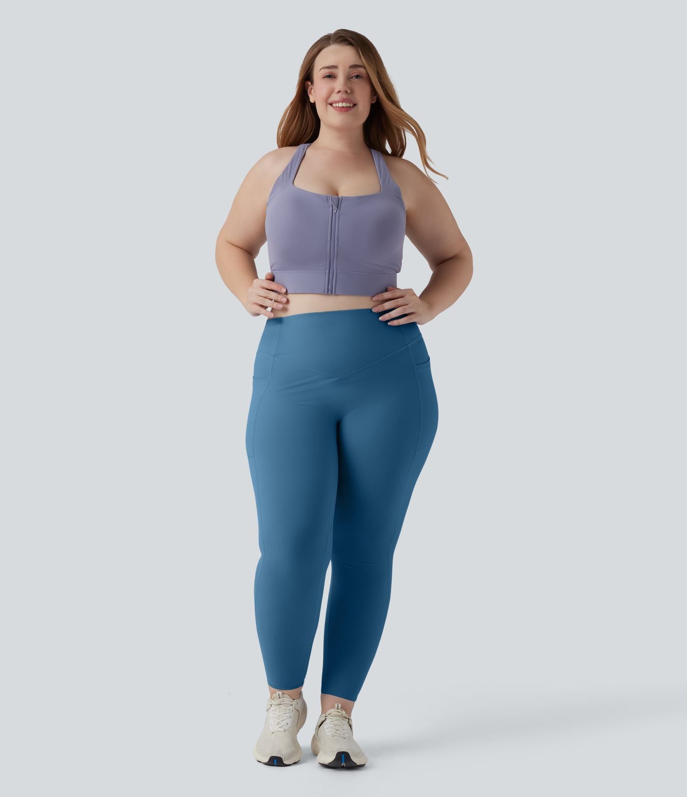 Legging d'entraînement gainant galbant taille haute grande taille avec effet scrunch et poches Halara UltraSculpt™