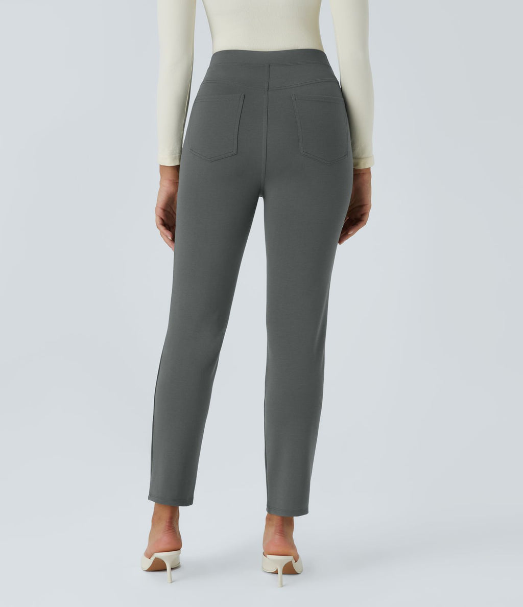 Pantalon tailleur ajusté taille haute Halara Flex™ avec poches