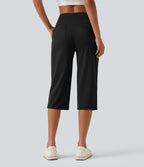 Pantalon de golf capri taille mi-haute avec poches, séchage rapide, protection solaire UPF 40+