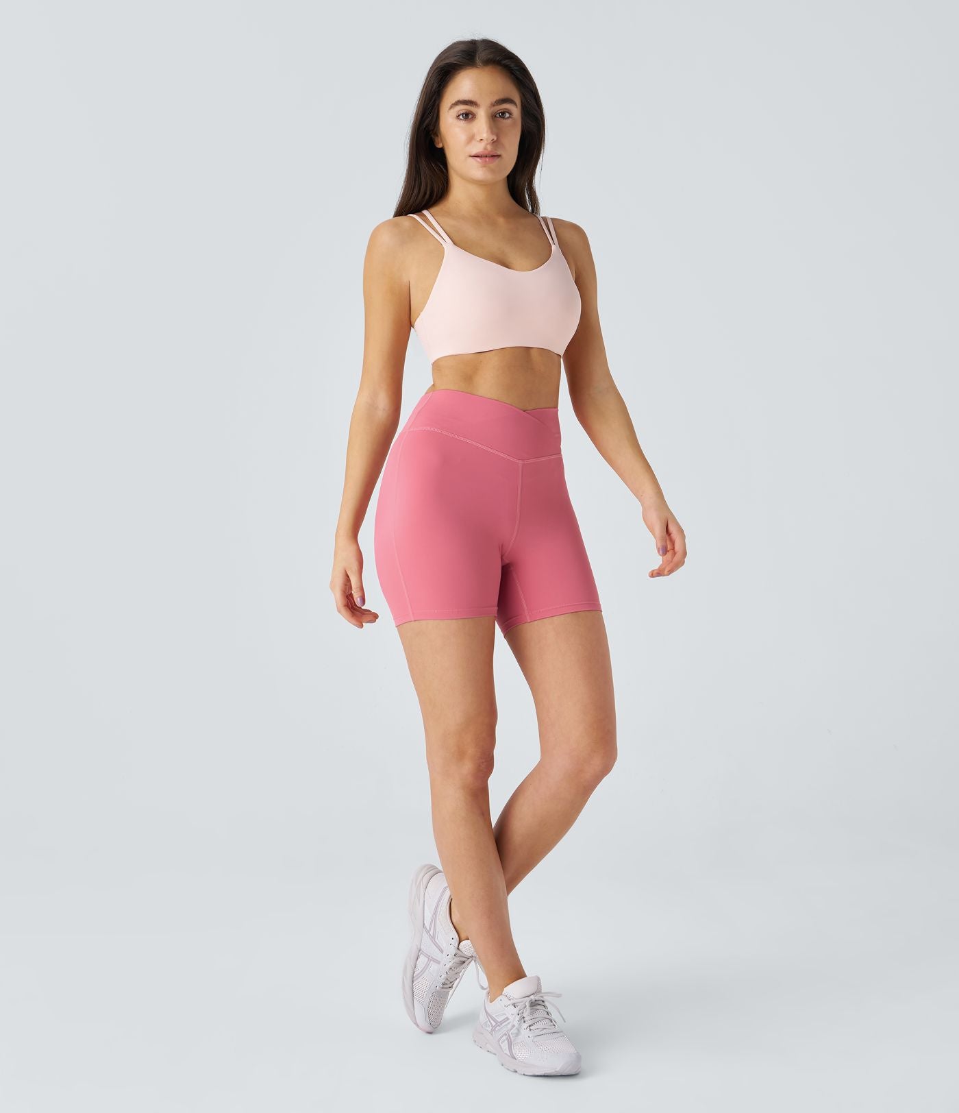 Softlyzero™ Plush Shorts 12,5cm Yoga Taille Haute Croisés Froncés
