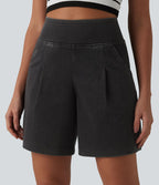 Halara Flex™ Short décontracté ample en jean taille haute 17,5 cm avec poches