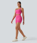 Short de yoga cycliste SoftlyZero™ Plush taille haute dos torsadé 12,5 cm avec poches