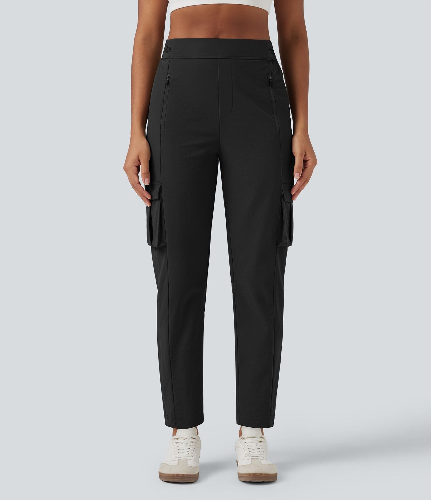Pantalon de randonnée fuselé, taille haute, avec poches