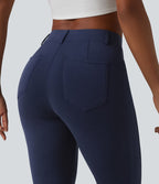 SpacerTek™ Pantalon casual skinny taille mi-haute avec poches