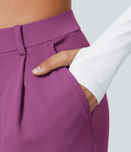 Pantalon tailleur Halara Flex™ DayStretch coupe droite taille haute avec poches