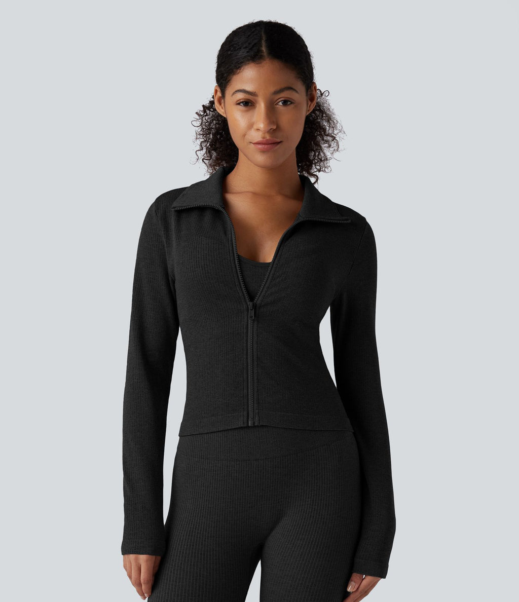 OneForm Seamless Flow Veste yoga chaude zippée à manches longues