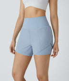 Breezeful™ Short 8,8cm Yoga Séchage Rapide 2 en 1 Taille Super Haute Ourlet Courbé Poches Latérales