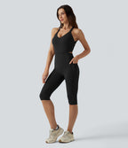 Combinaison moulante dos nu Halara UltraSculpt™ gainante et gainante avec poches - Édition Easy Peezy