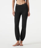 Jogging de danse coupe ballon taille haute SoftlyZero™ avec dentelle contrastée, poches et protection solaire UPF50+