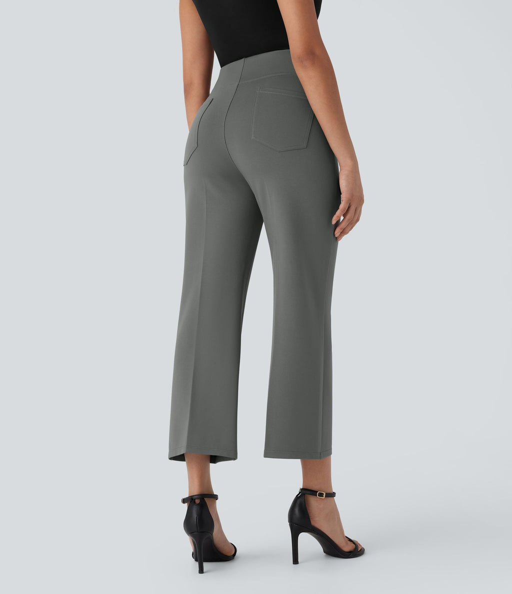 Pantalon de travail court gainant taille haute Halara Flex™ avec poches