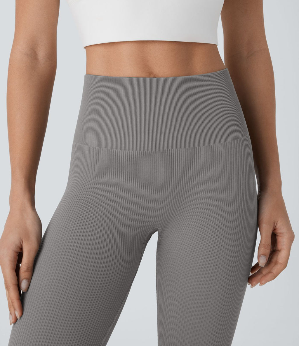 Legging de yoga 7/8 sans couture Seamless gainant et sculptant à taille haute