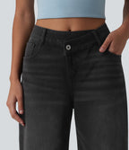 Jean large décontracté Halara Flex™ asymétrique taille mi-haute avec poches