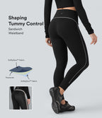 Legging de randonnée gainant taille haute réfléchissant avec poches - UPF50+ SoftlyZero™