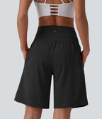 Short de yoga 2-en-1 SoftlyZero™ Airy taille très haute effet frais InstantCool 22,8 cm avec poches