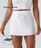 Jupe de tennis SoftlyZero™ Airy mini 2-en-1 gainante taille haute à cordon de serrage et effet frais InstantCool avec poches