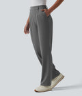 Pantalon de golf droit taille haute séchage rapide avec poches – UPF 40+