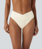 Bas de maillot de bain bikini texturé croisé