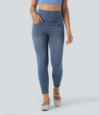 Jean skinny 7/8 Halara Flex™ taille haute dos croisé avec poches