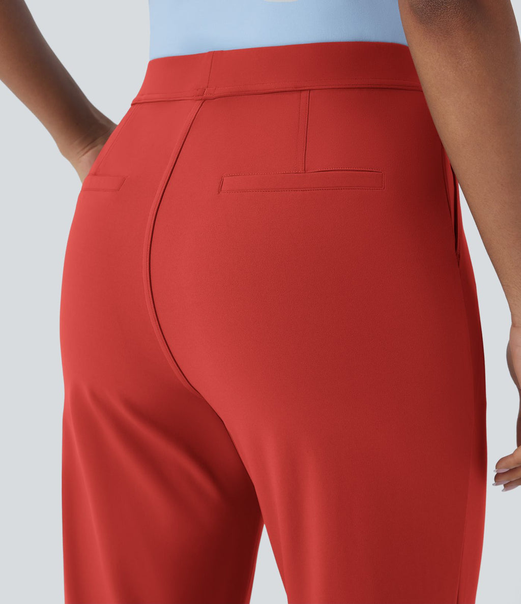 Pantalon de travail fuselé longueur cheville taille haute Halara Flex™ DayStretch avec poches