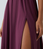 Robe décontractée mi-longue rembourrée A-D