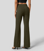 Pantalon tailleur légèrement évasé taille haute avec poches arrière Halara Flex™