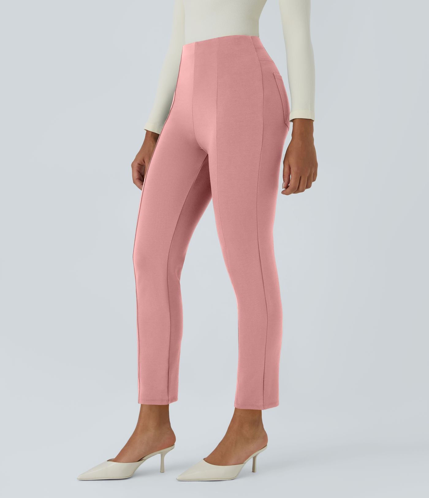 Pantalon tailleur ajusté taille haute Halara Flex™ avec poches