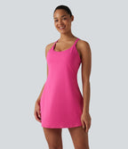 Robe de danse SoftlyZero™ Plush effet push-up dos nu avec bretelles réglables croisées et brassière intégrée bonnets E-G – Édition Easy Peasy