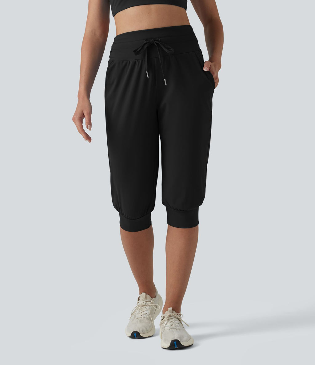 Jogging corsaire de yoga SoftlyZero™ Plush taille haute ventre plat avec cordon de serrage et poches