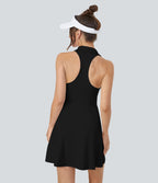 Robe de golf mini SoftlyZero™ Airy évasée à effet frais InstantCool en 2-en-1 avec col dos nageur et poche pour tee de golf, protection solaire UPF50+