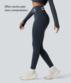 Legging running polaire thermique gainant croisé dos taille haute Halara UltraSculpt™ Heat avec poches