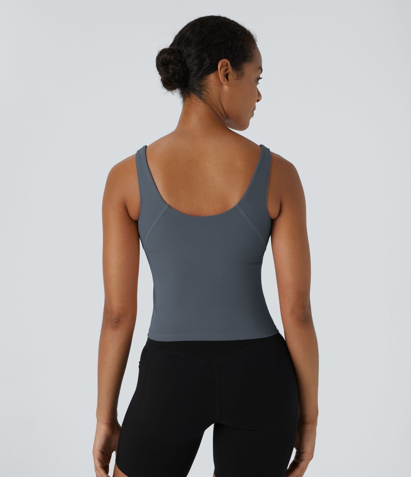 Softlyzero™ Plush Top Débardeur Uni Col en V Soutien-Gorge Intégré