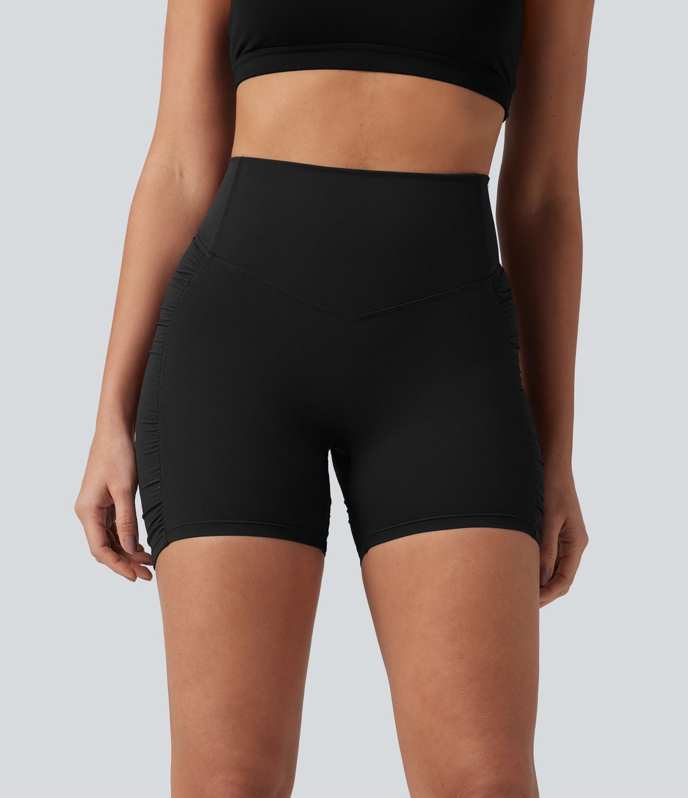 Halara UltraSculpt™ Cycliste de yoga taille haute froncé 12,5 cm