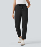 Pantalon décontracté SpacerTek™ taille haute, ourlet roulotté, coupe fuselée, avec cordon de serrage et poches
