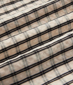 Pantalon large décontracté à carreaux taille mi-haute avec cordon de serrage et poches
