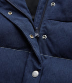 Halara Flex™ Doudoune sans manches en denim à col montant avec poches