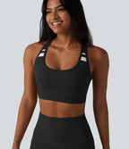 Soutien-gorge de sport Halara UltraSculpt™ à maintien moyen et soutien-gorge intégré dos nageur color block