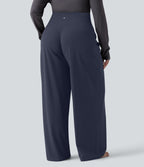 Pantalon de yoga grande taille jambes droites taille haute gainant Halara UltraSculpt™ avec poches