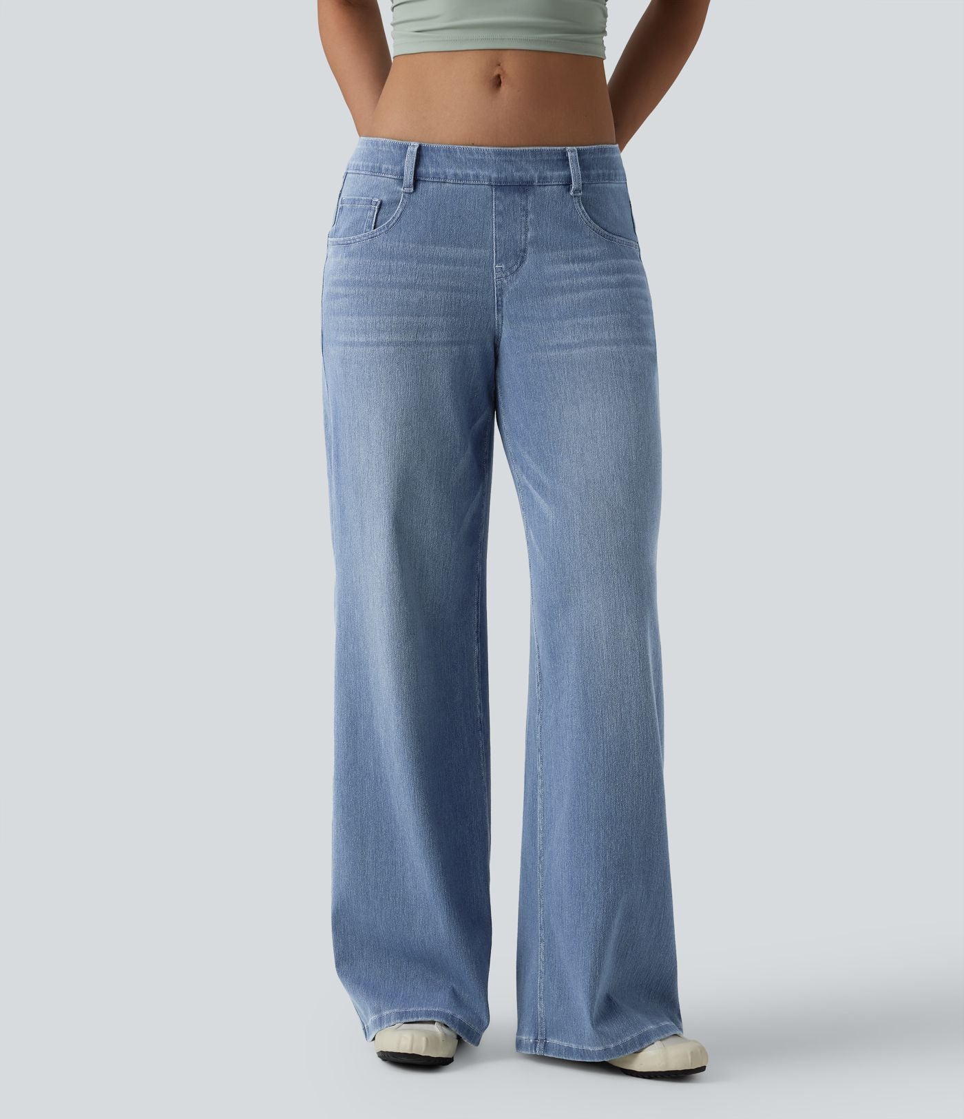 Jean large décontracté Halara Flex™ taille basse avec poches