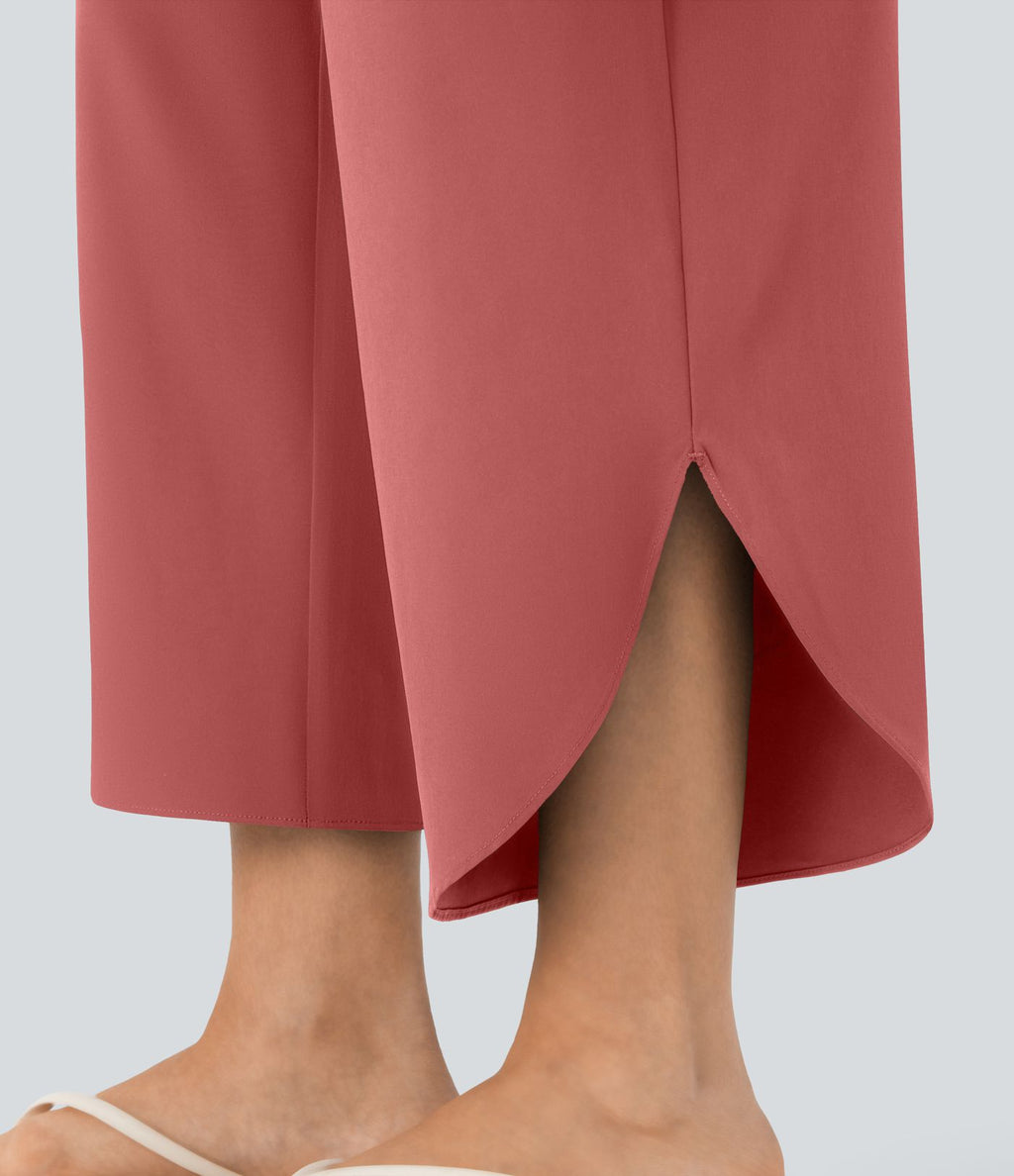 Pantalon fluide resort Breezeful™ à séchage rapide, coupe fendue et effet ventre plat