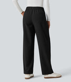 Pantalon taille mi-haute avec poches