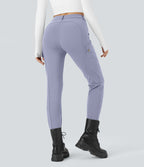Pantalon cargo ajusté uni taille haute DayStretch avec poches zippées
