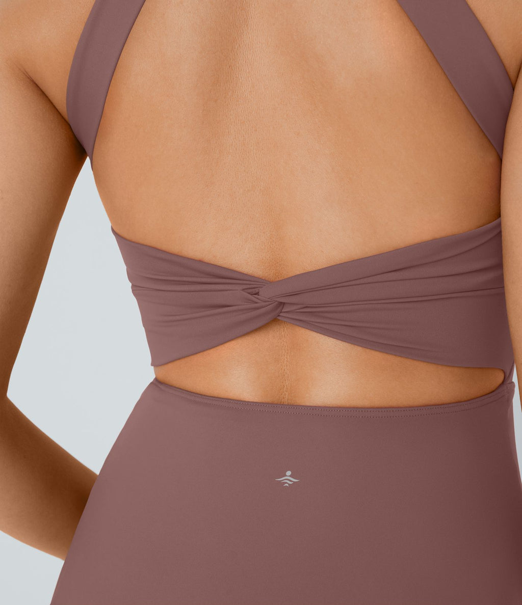 Robe de sport dos nu torsadée A-C