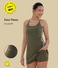 Robe sport mini dos ouvert Halara X Smiley® SoftlyZero™ Plush – Édition Easy Peasy
